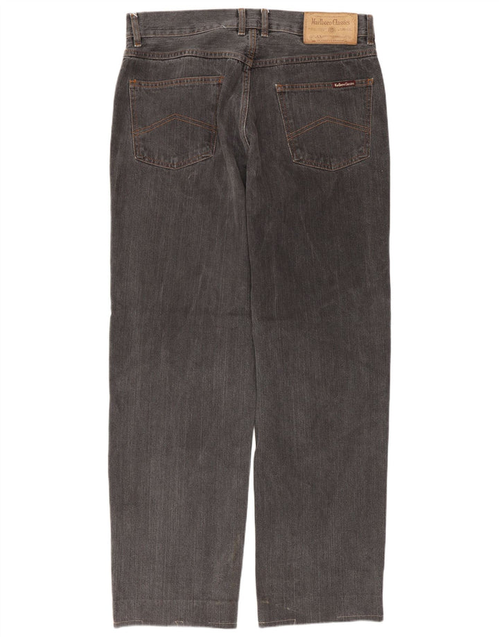 MARLBORO CLASSICS Mens Straight Jeans W33 L29 Grey Cotton