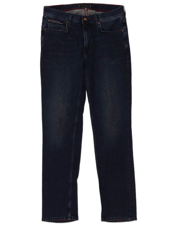 Tommy Hilfiger Mens Denton Straight Jeans W32 L32 Navy Blue Cotton