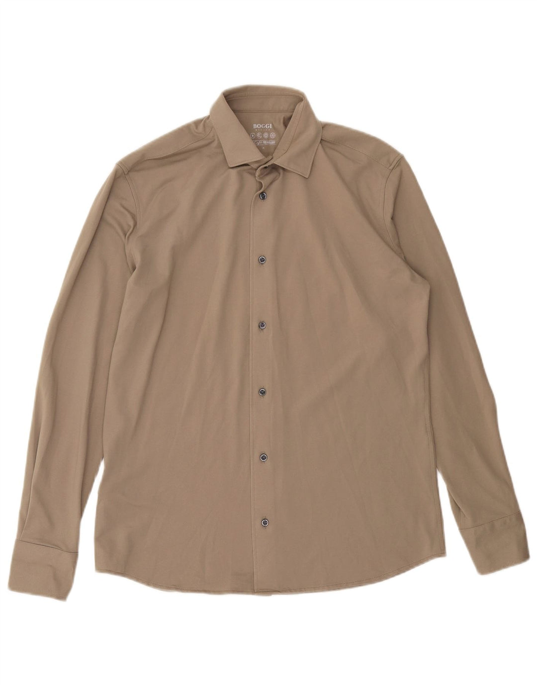 Boggi Mens Shirt Medium Grey Cotton
