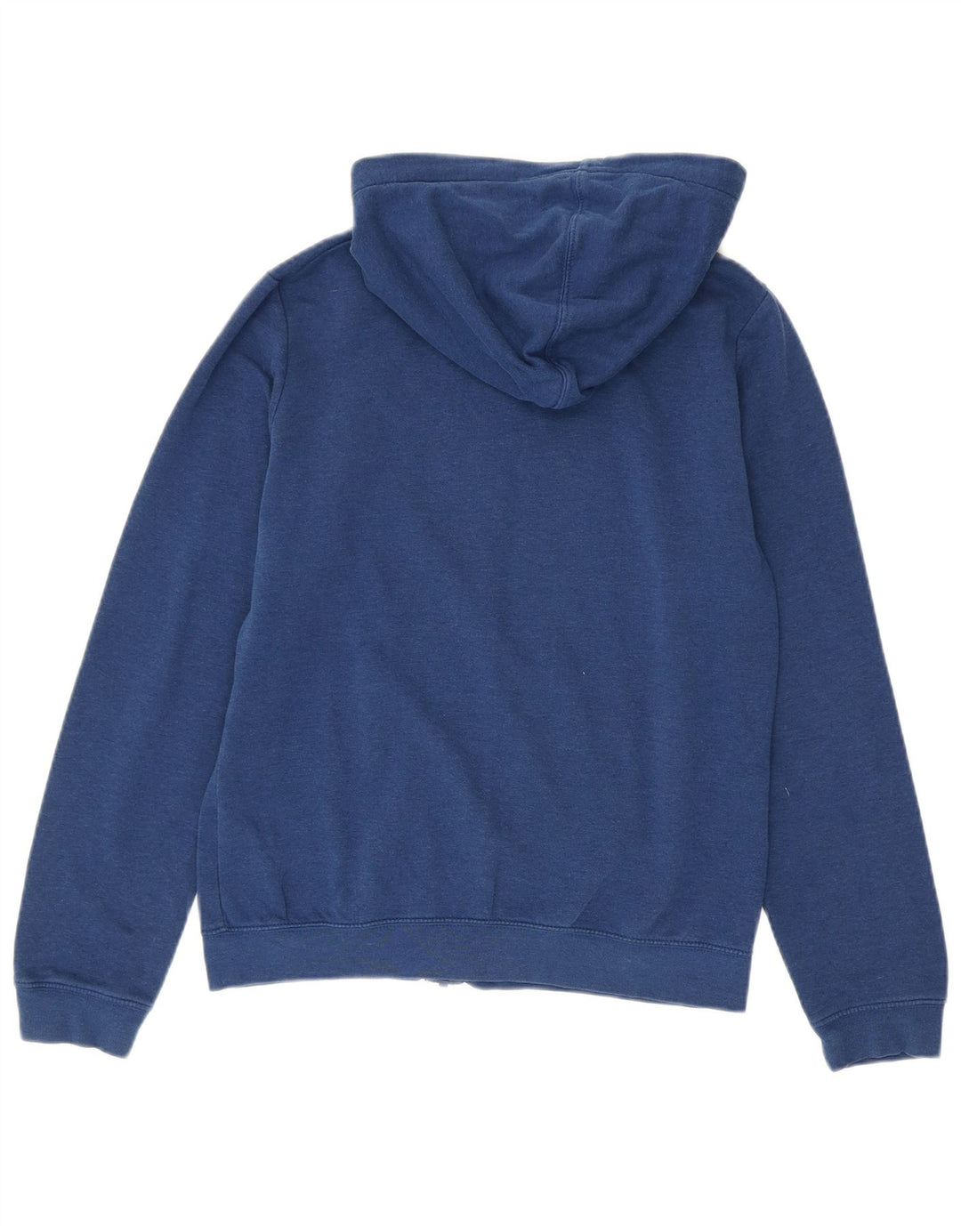 Nike Womens Zip Hoodie Sweater UK 14 Medium Blue Cotton