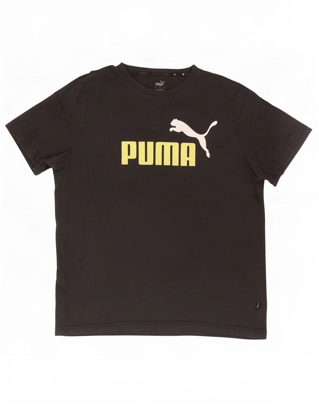 Puma Mens Graphic T-Shirt Top Large Black Cotton