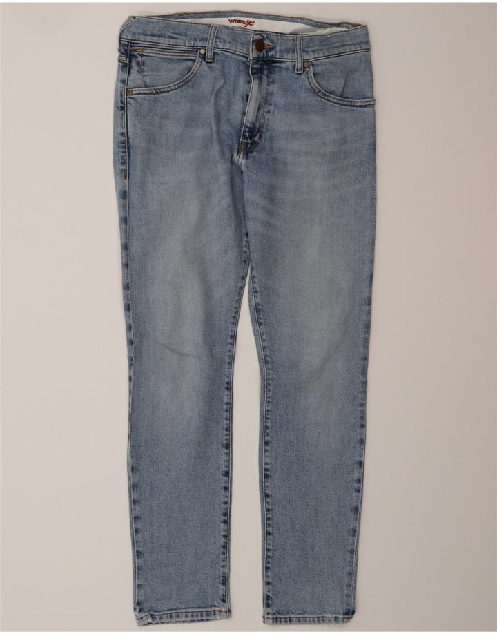 WRANGLER Mens Larston Slim Jeans W32 L32 Blue Cotton