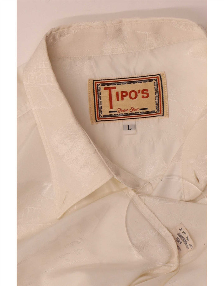 Tipo' S Mens Shirt Large White Polyester