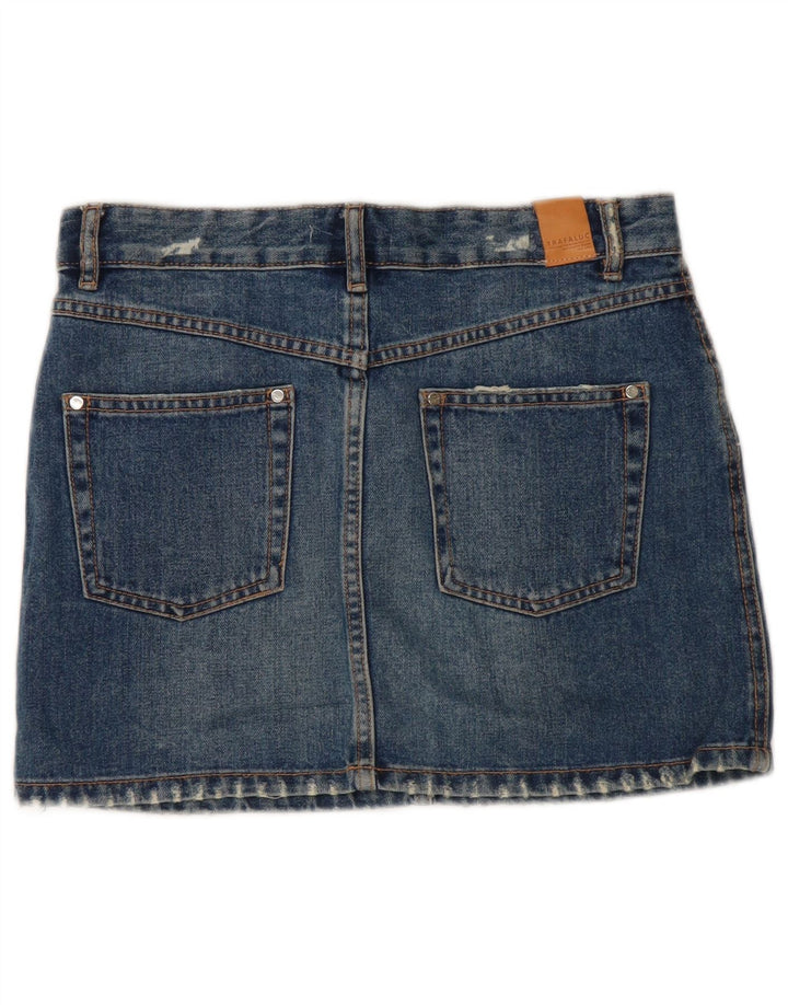 Zara Womens Mini Denim Skirt Small W26 Blue