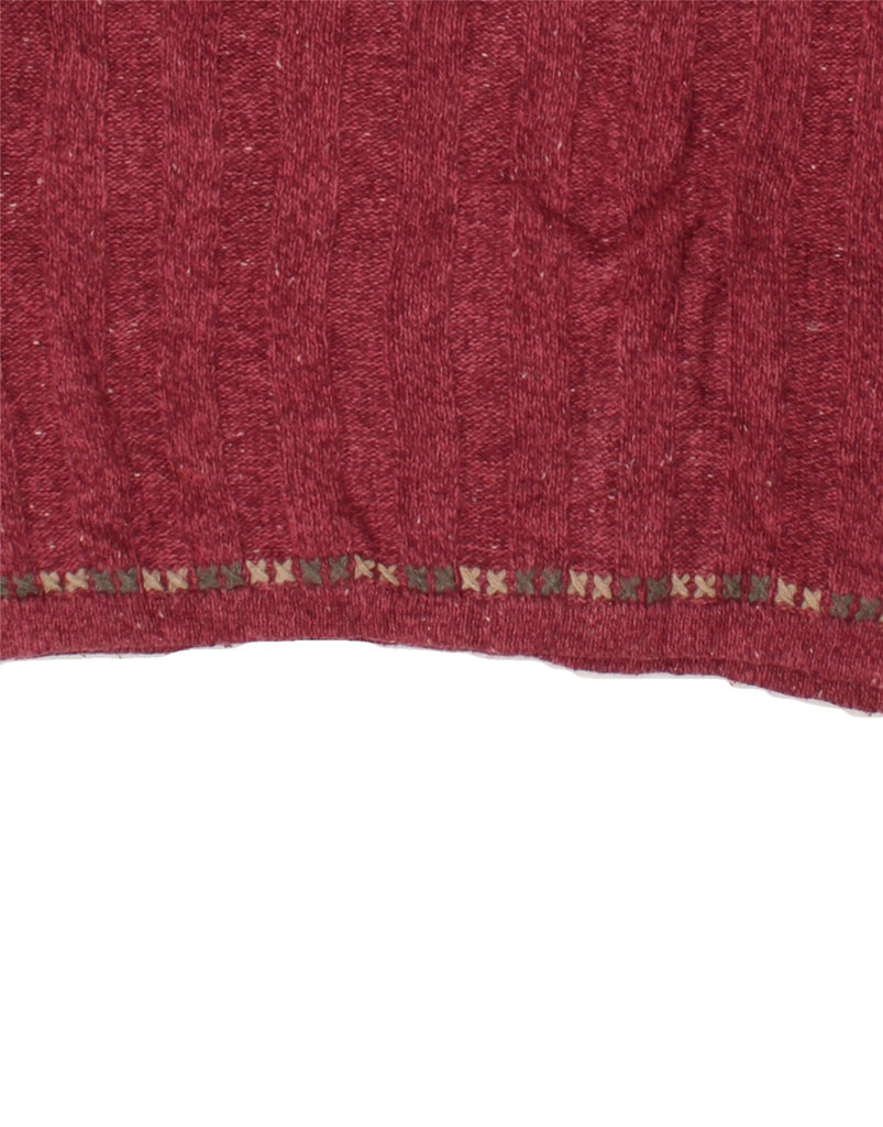 WOOLRICH Womens Zip Neck Jumper Sweater XL Maroon Ramie | Vintage Woolrich | Thrift | Second-Hand Woolrich | Used Clothing | Messina Hembry 