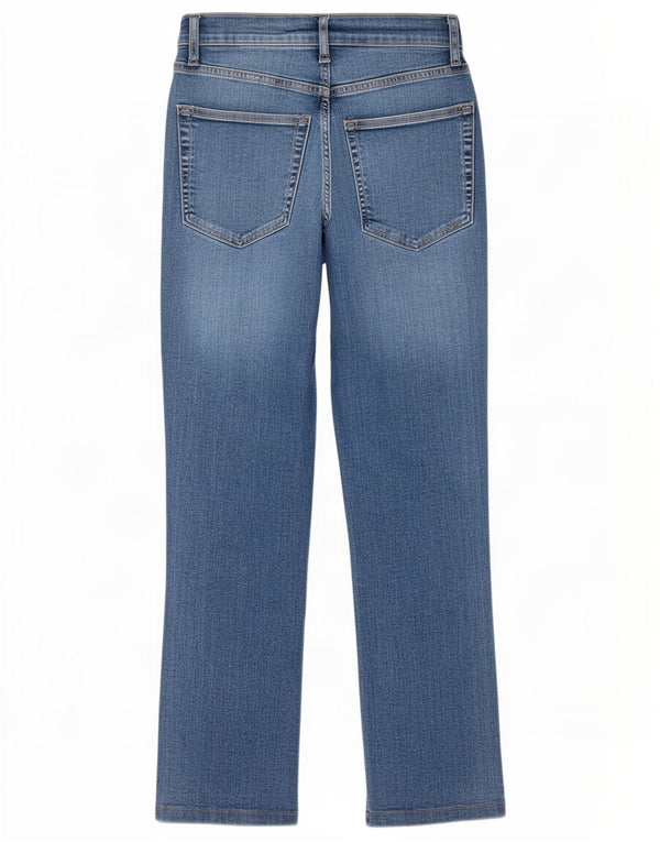 Zara Womens High Rise Straight Jeans EU 34 2XS W24 L25 Blue Cotton