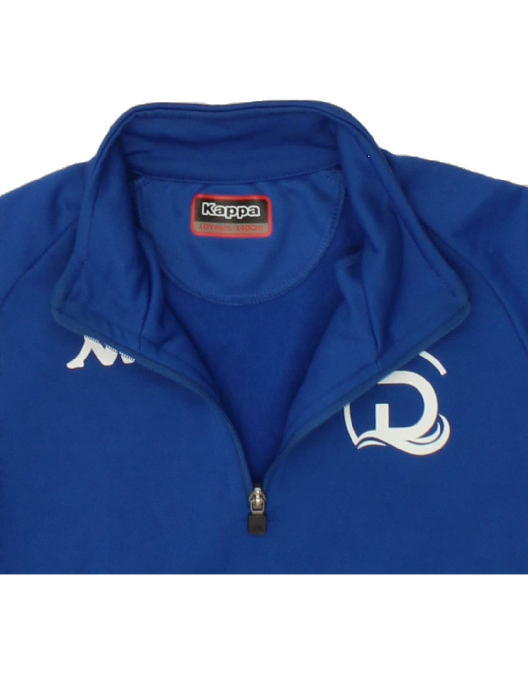 KAPPA Boys Graphic Sweatshirt Jumper 9-10 Years Blue Polyester Vintage Kappa and Second-Hand Kappa from Messina Hembry 