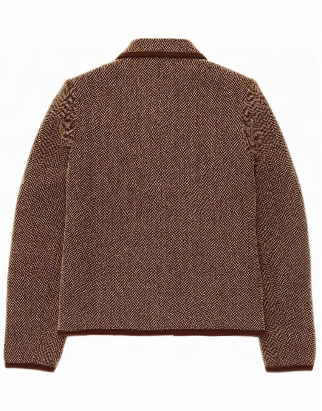 Marks & Spencer Womens Blazer Jacket UK 10 Small Brown Herringbone