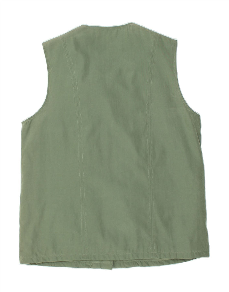 VINTAGE Womens Gilet UK 16 Large Green Polyester | Vintage Vintage | Thrift | Second-Hand Vintage | Used Clothing | Messina Hembry 