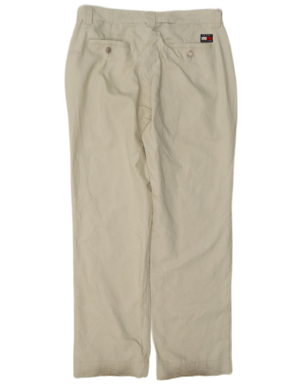Tommy Hilfiger Mens Straight Chino Trousers W36 L34 Green Polyester