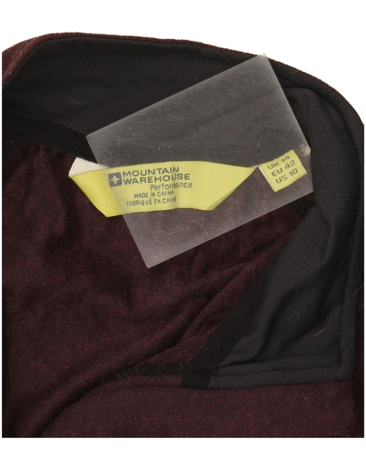 Mountain Warehouse Womens Tracksuit Top Jacket UK 14 Medium Burgundy