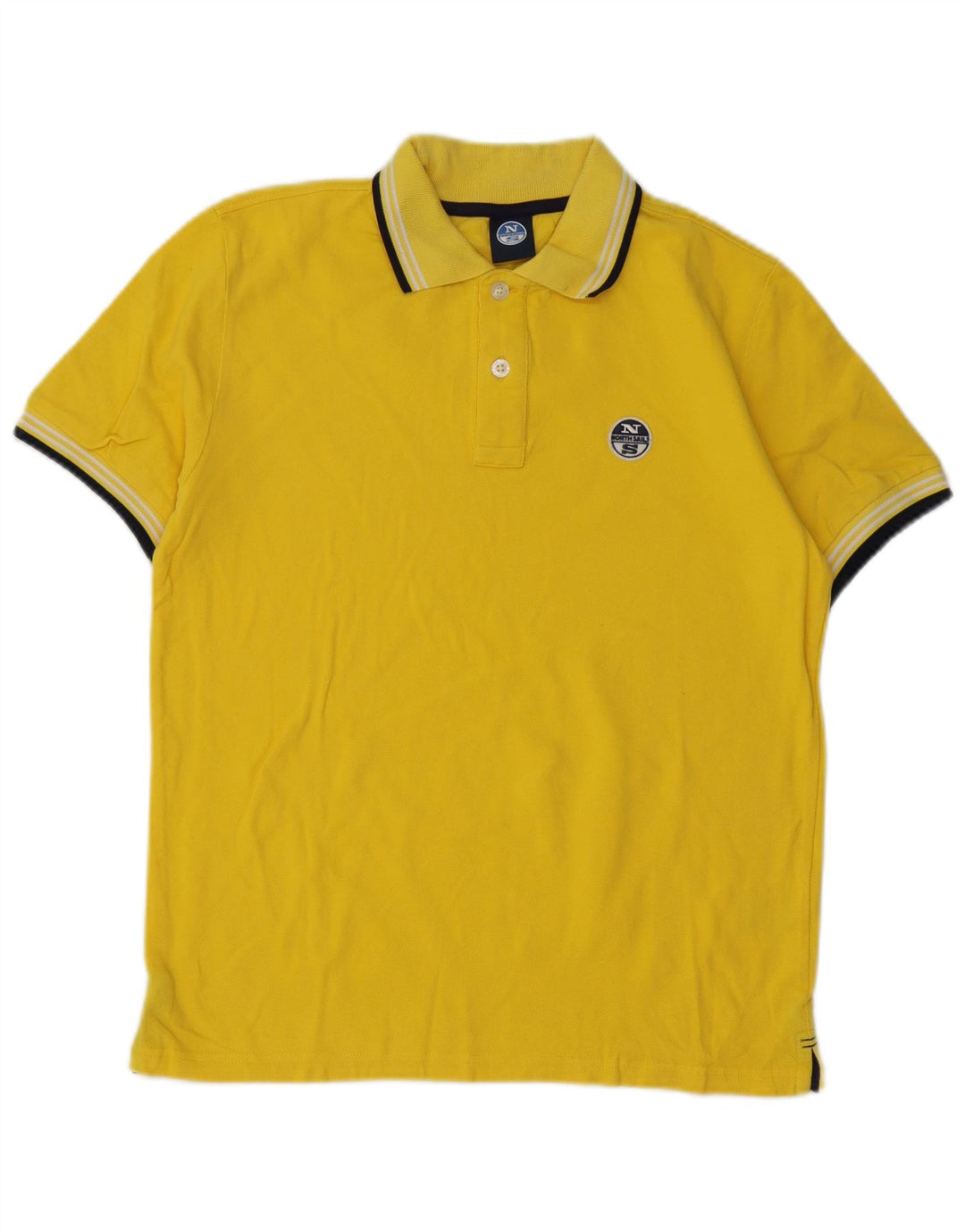 North Sails Mens Polo Shirt Small Yellow Cotton