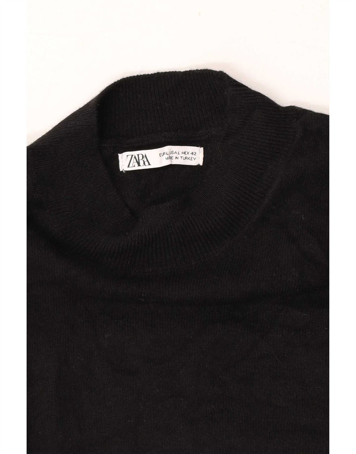 Zara Mens Turtle Neck Jumper Sweater Large Black