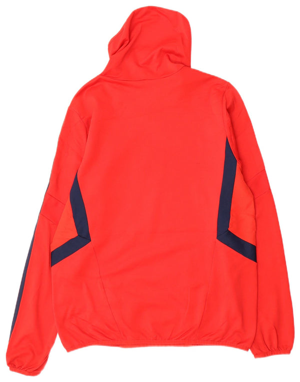 ADIDAS Boys Arsenal Pullover Tracksuit Top 13-14 Years Red Colourblock