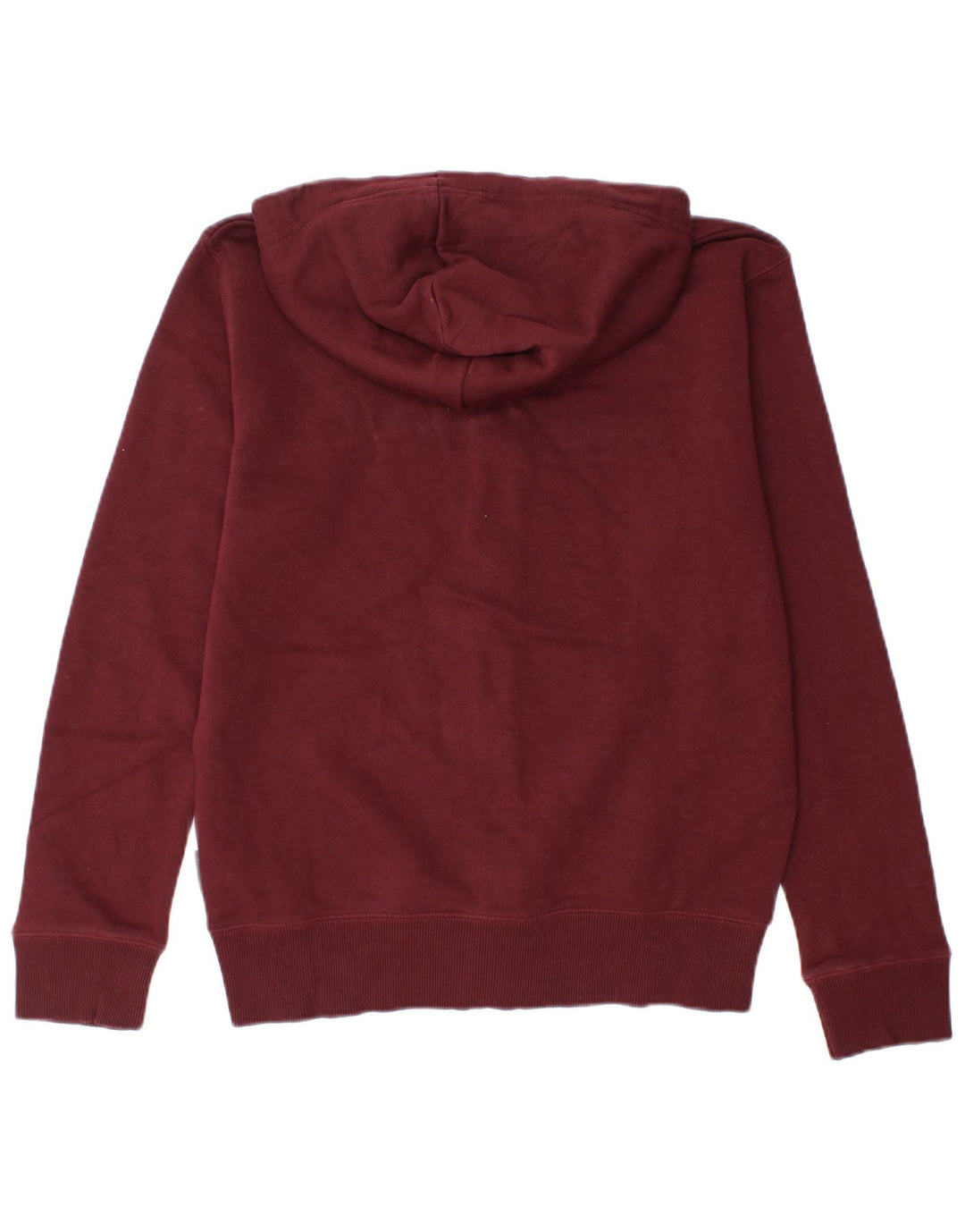FRENCH CONNECTION Mens Zip Hoodie Sweater Small Burgundy Cotton