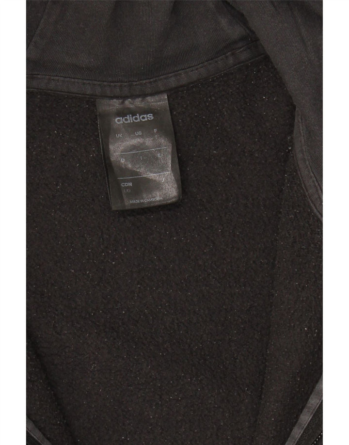 ADIDAS Mens Zip Hoodie Sweater Large Black