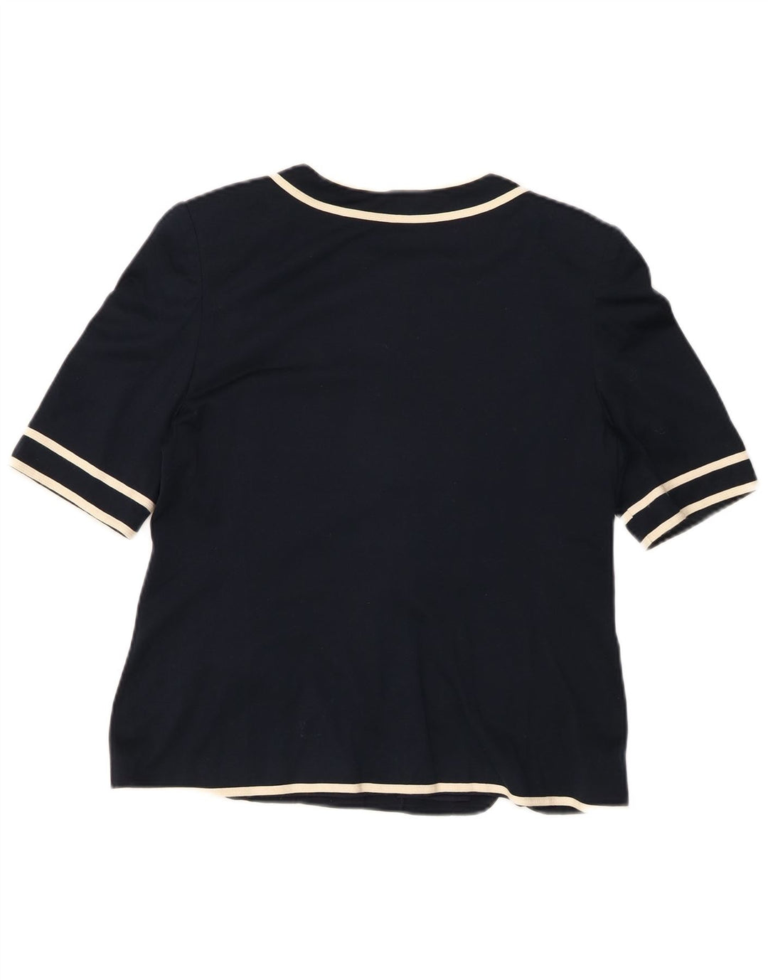 LUISA SPAGNOLI Womens Short Sleeve Blazer Jacket IT 44 Medium Navy Blue