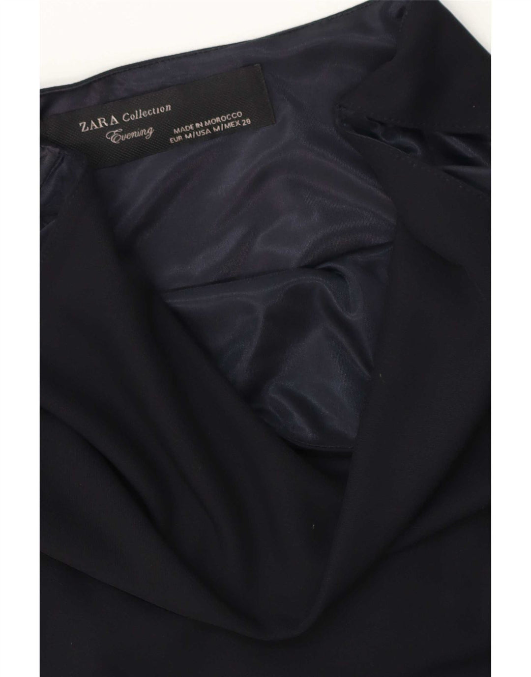 Zara Womens Sleeveless Sheath Dress UK 14 Medium Navy Blue