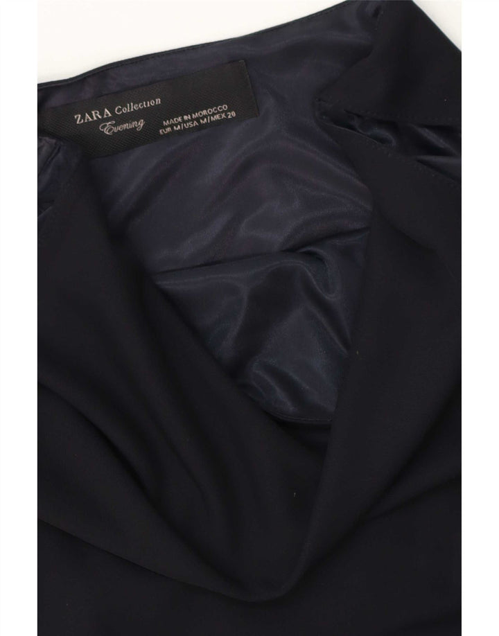 Zara Womens Sleeveless Sheath Dress UK 14 Medium Navy Blue