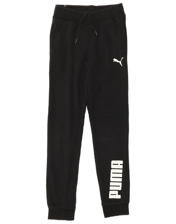 PUMA Womens Graphic Tracksuit Trousers Joggers UK 2 2XS  Black