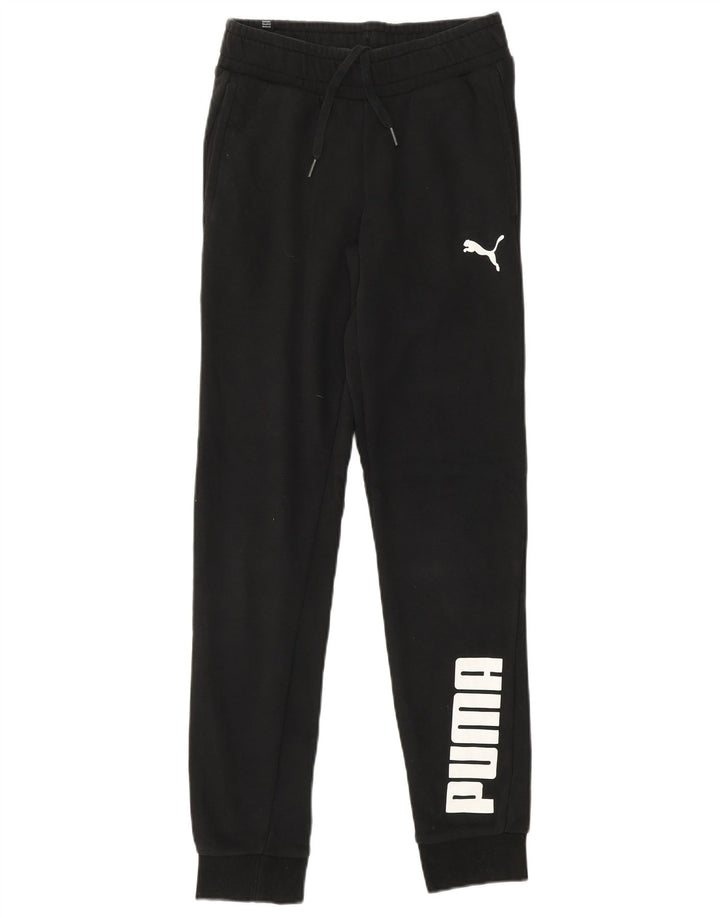PUMA Womens Graphic Tracksuit Trousers Joggers UK 2 2XS  Black