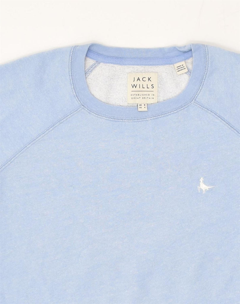 JACK WILLS Womens Sweatshirt Jumper UK 8 Small  Blue Cotton | Vintage Jack Wills | Thrift | Second-Hand Jack Wills | Used Clothing | Messina Hembry 