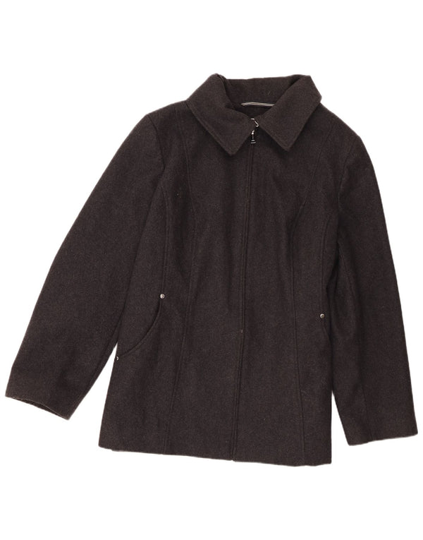 Nautica Womens Bomber Jacket UK 20 2XL Grey Wool