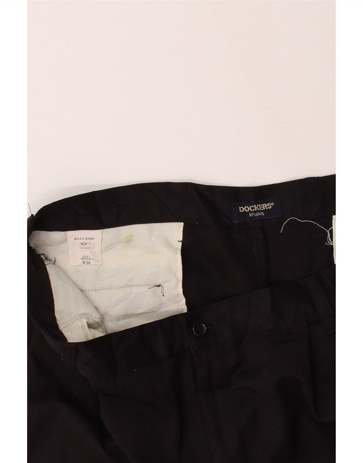 DOCKERS Mens Khakis Pegged Chino Shorts W38 XL Black Polyester Vintage Dockers and Second-Hand Dockers from Messina Hembry 