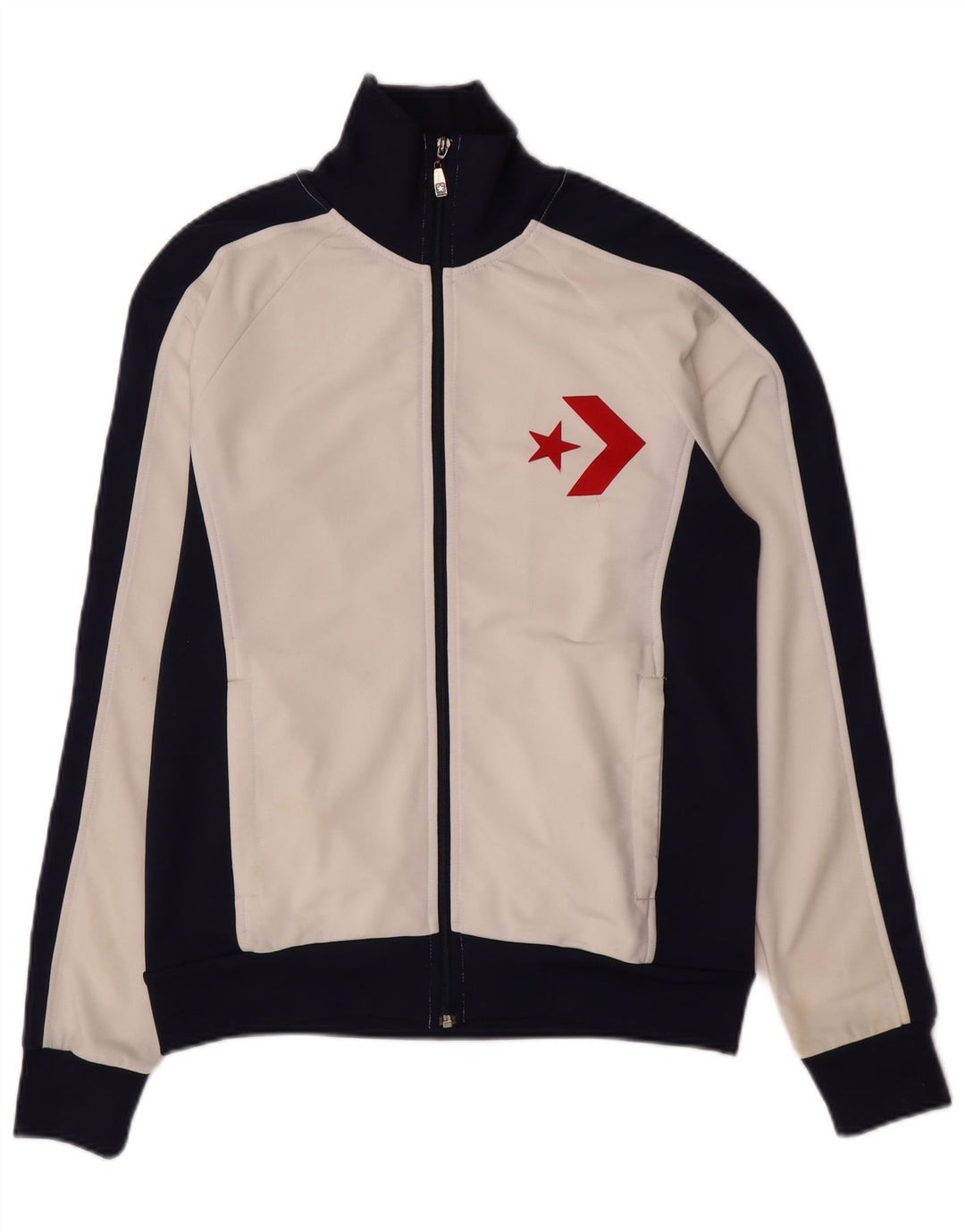 Converse Mens Graphic Tracksuit Top Jacket Medium White Colourblock