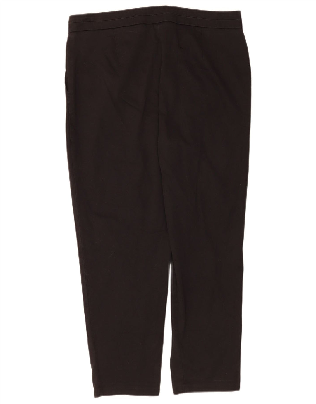 Marks & Spencer Womens Regular Cropped Trousers UK 14 Large W34 L25 Black