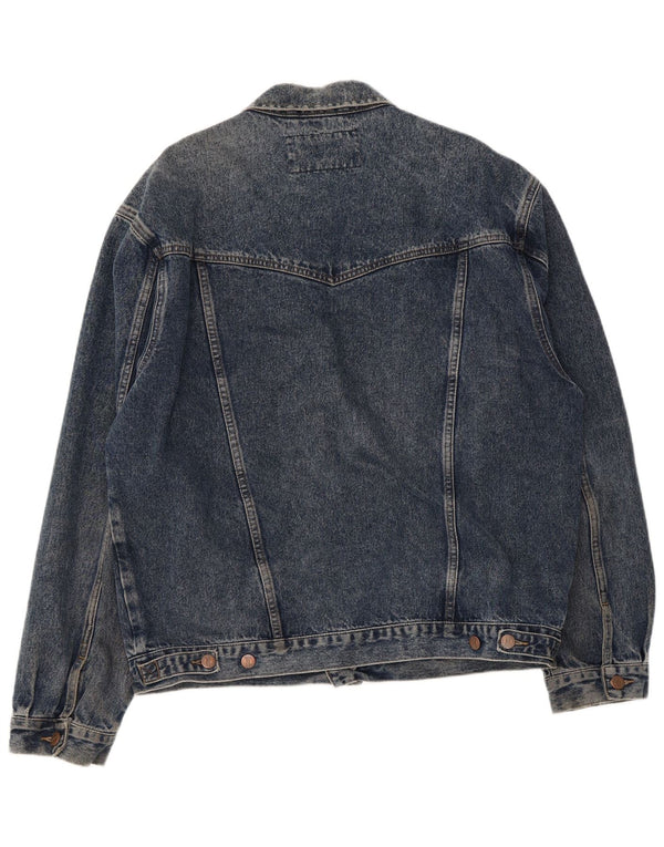 Wrangler Mens Denim Jacket UK 42 XL Blue Cotton