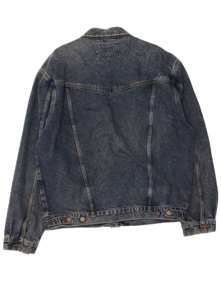 Wrangler Mens Denim Jacket UK 42 XL Blue Cotton