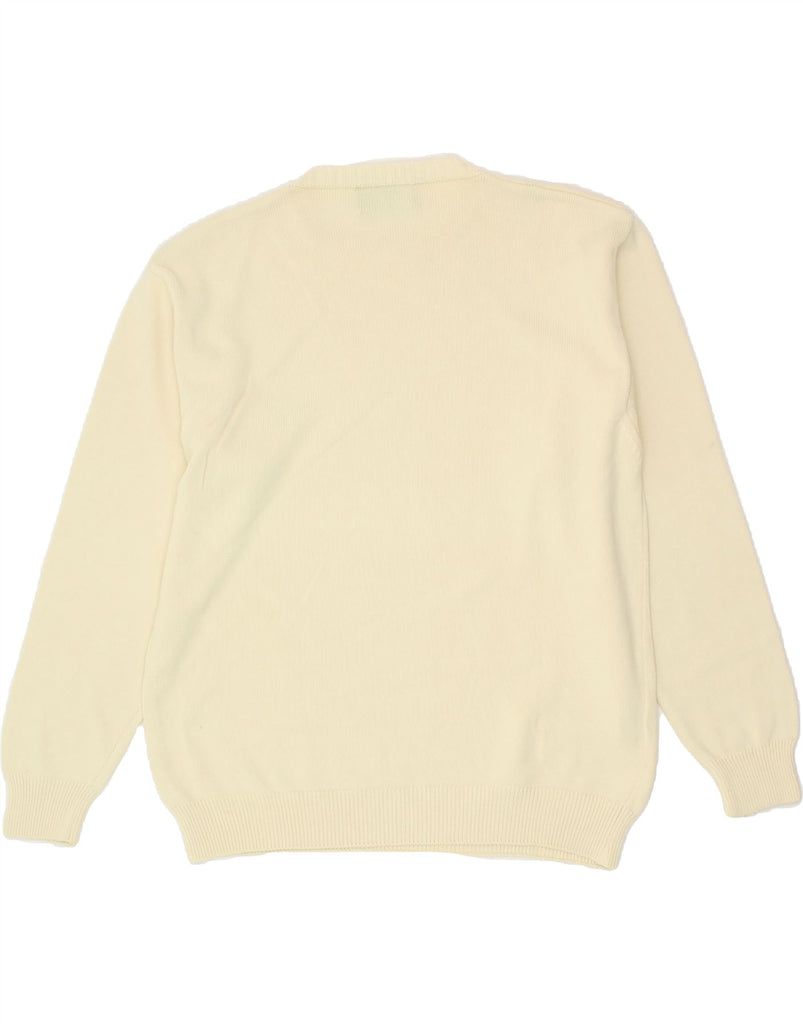 HENRY COTTONS Mens Crew Neck Jumper Sweater Small Beige Cotton Vintage Henry Cottons and Second-Hand Henry Cottons from Messina Hembry 