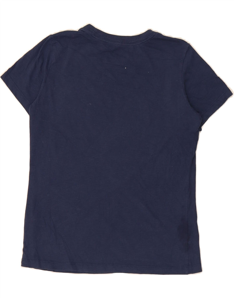 NIKE Womens Dri Fit Graphic T-Shirt Top UK 10 Small Navy Blue Cotton Vintage Nike and Second-Hand Nike from Messina Hembry 