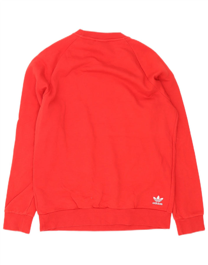 Adidas Mens Graphic Sweatshirt Jumper Small Red Cotton