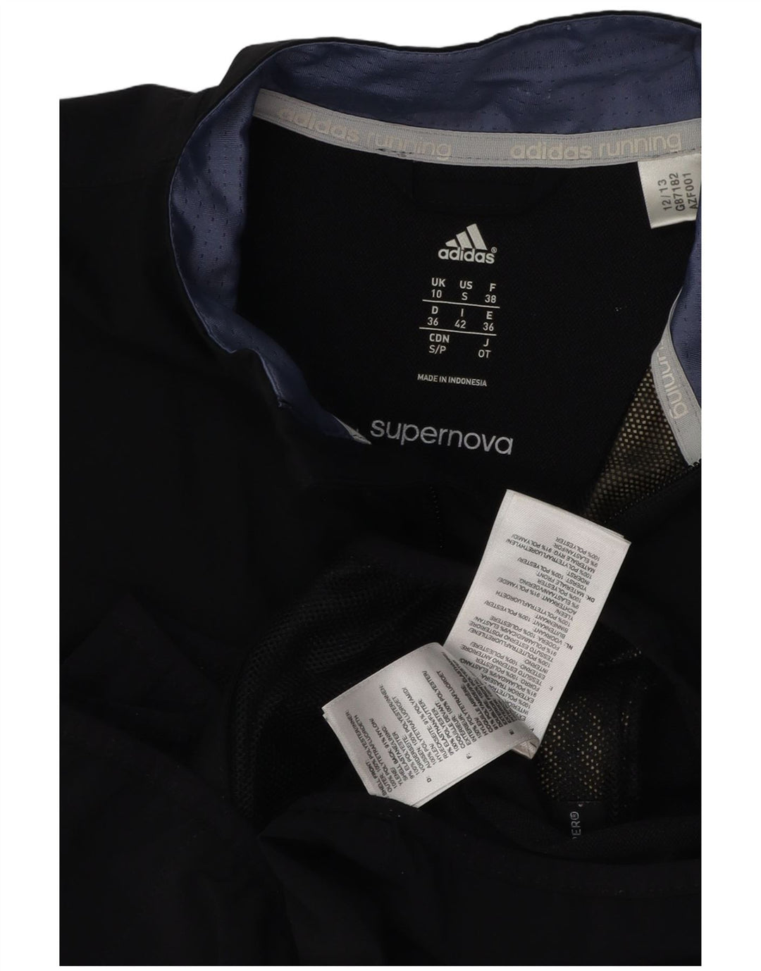 ADIDAS Womens Running Tracksuit Top Jacket UK 10 Small  Black Polyester