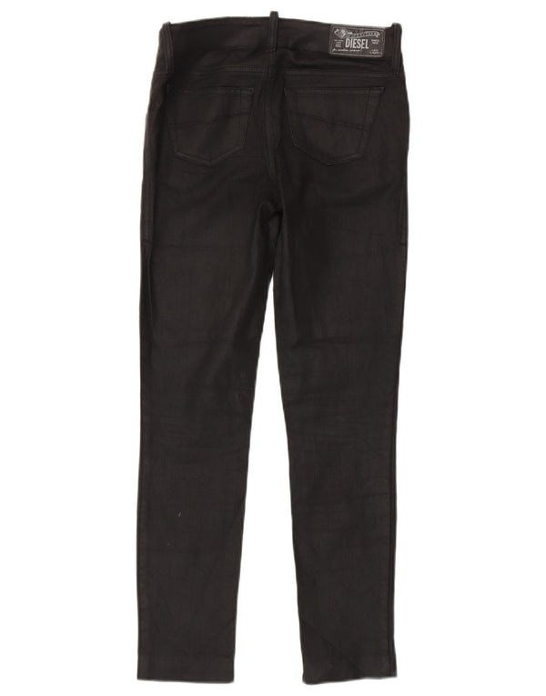Diesel Womens Grupee Low Waist Super Slim Skinny Jeans W25 L26 Black Cotton