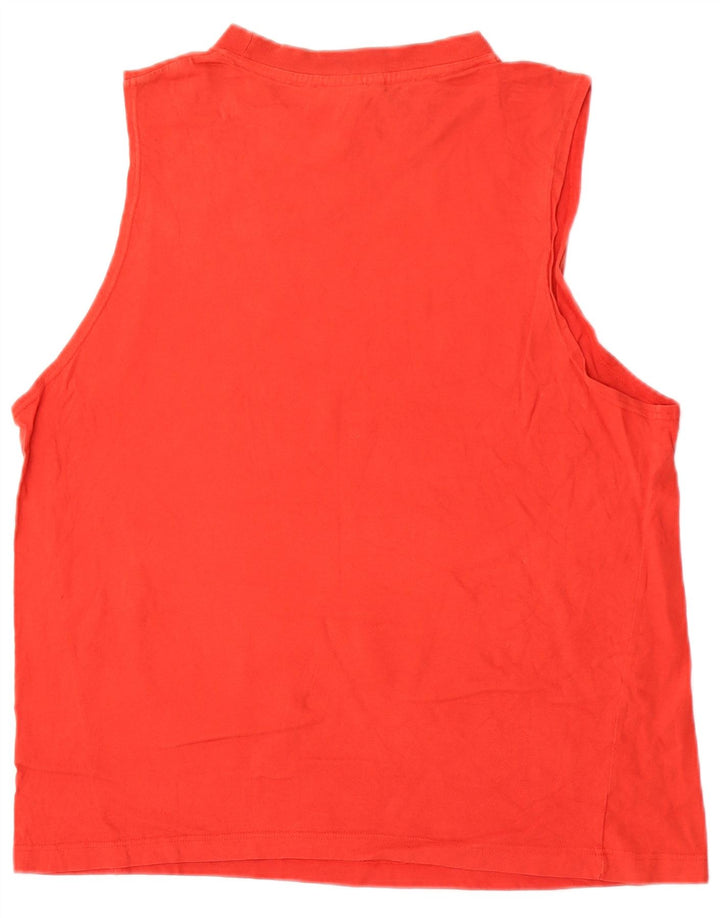 Puma Mens Graphic Vest Top Small Red Cotton