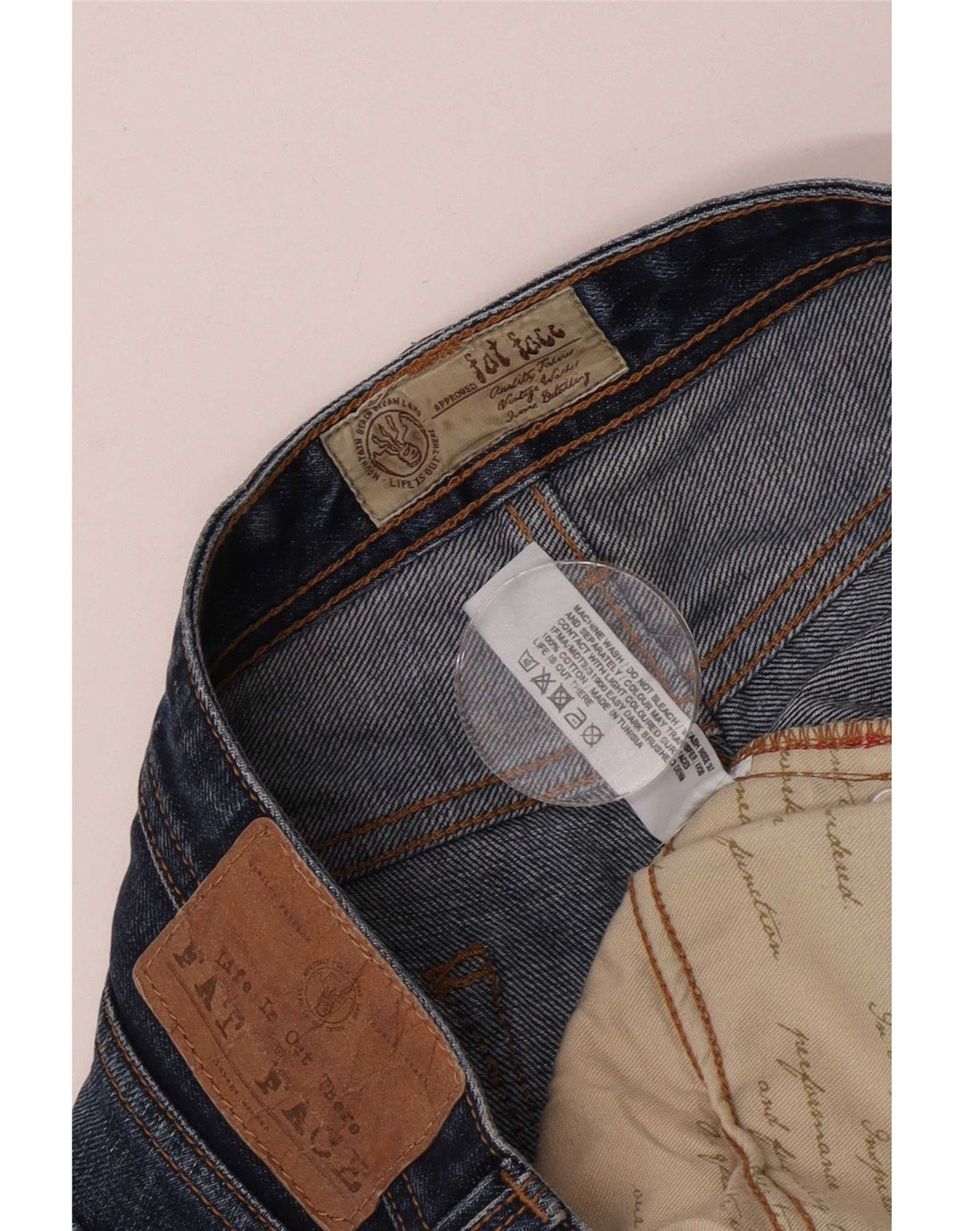 Fat Face Mens Straight Jeans W36 L31 Navy Blue Cotton