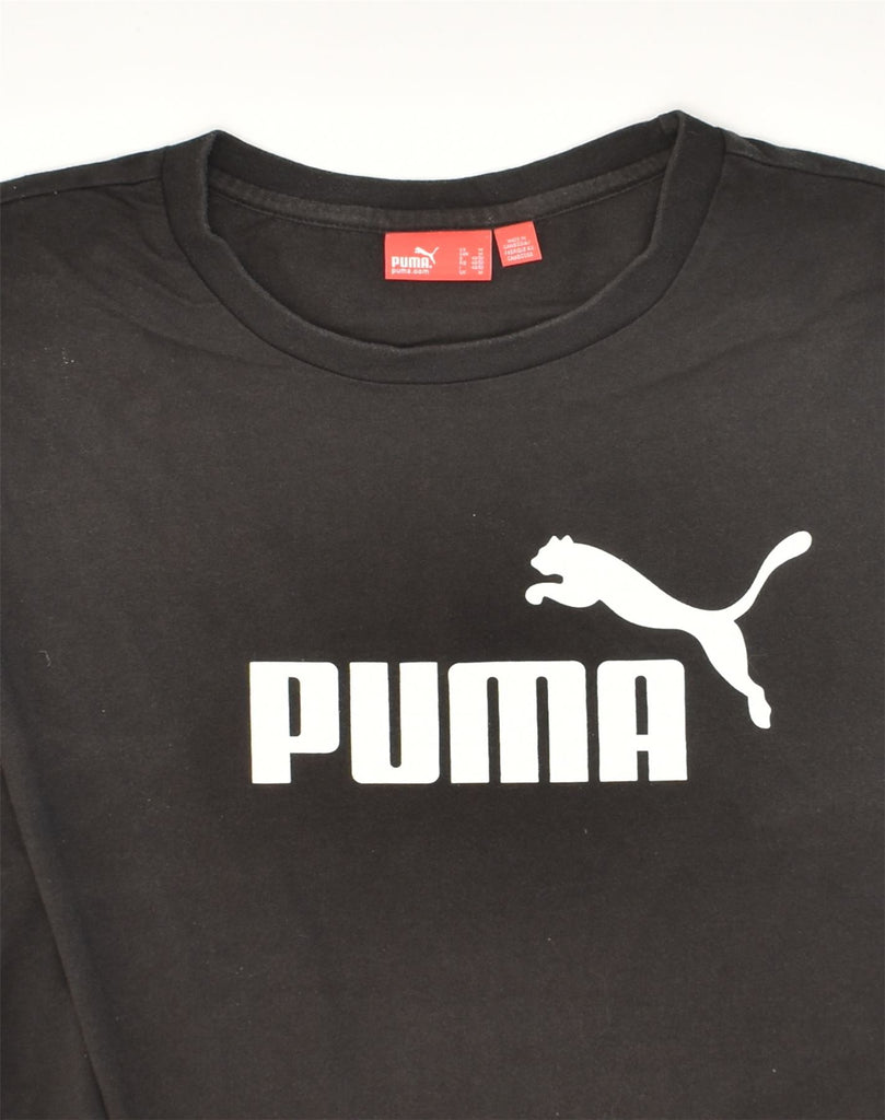 PUMA Mens Graphic T-Shirt Top Medium Grey Cotton | Vintage Puma | Thrift | Second-Hand Puma | Used Clothing | Messina Hembry 