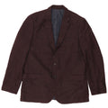 Marks & Spencer Mens 2 Button Blazer Jacket UK 44 2XL Burgundy Wool