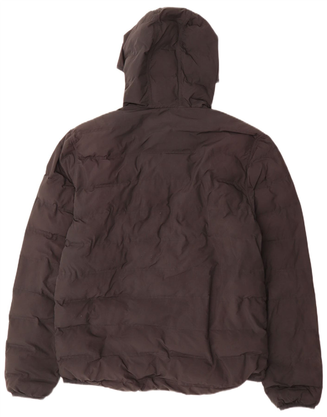 Fred Perry Mens Hooded Padded Jacket UK 40 Large Black Polyester