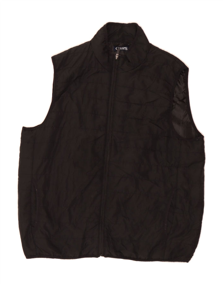 CHAPS Mens Gilet UK 42 XL Black Polyester Vintage Chaps and Second-Hand Chaps from Messina Hembry 