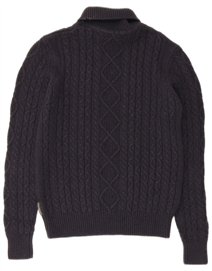 French Connection Womens Roll Neck Jumper Sweater UK 10 Small Navy Blue