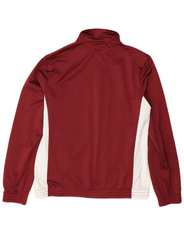 Lotto Mens Tracksuit Top Jacket Medium Burgundy Colourblock Polyester