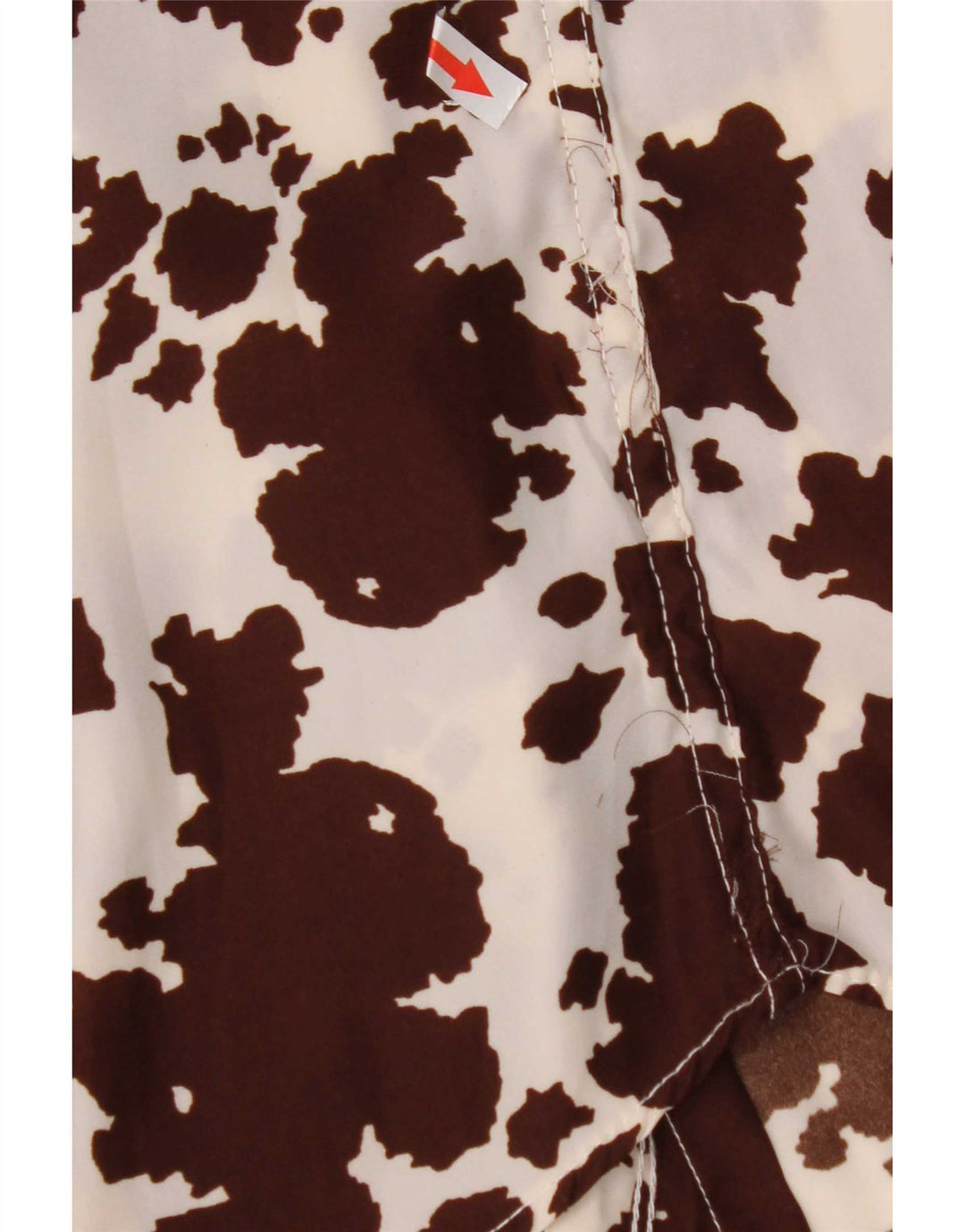 Vintage Mens Abstract Pattern Shirt Medium Brown Animal Print