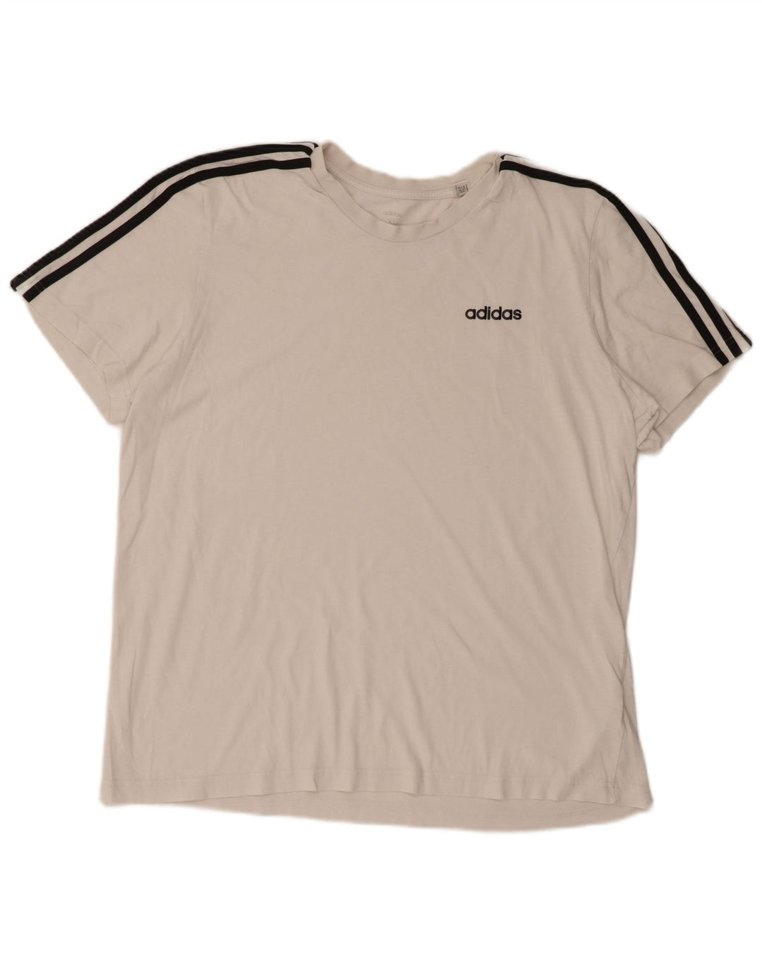 Adidas Mens T-Shirt Top XL White Cotton