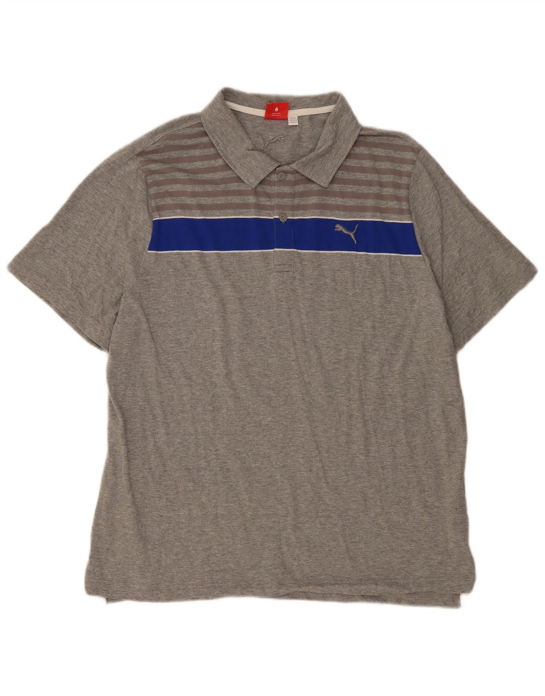 PUMA Mens Polo Shirt XL Grey Colourblock