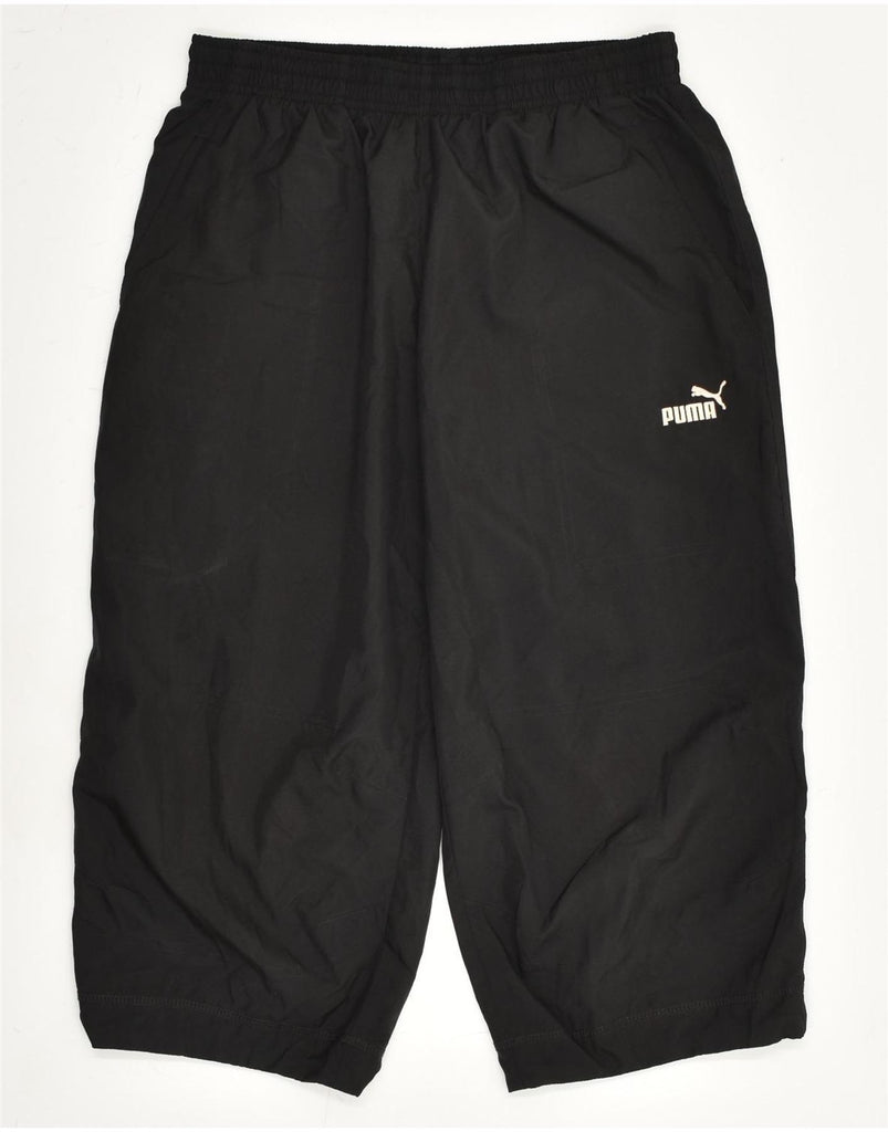 PUMA Mens Graphic Sport Shorts Medium Black Polyester | Vintage Puma | Thrift | Second-Hand Puma | Used Clothing | Messina Hembry 