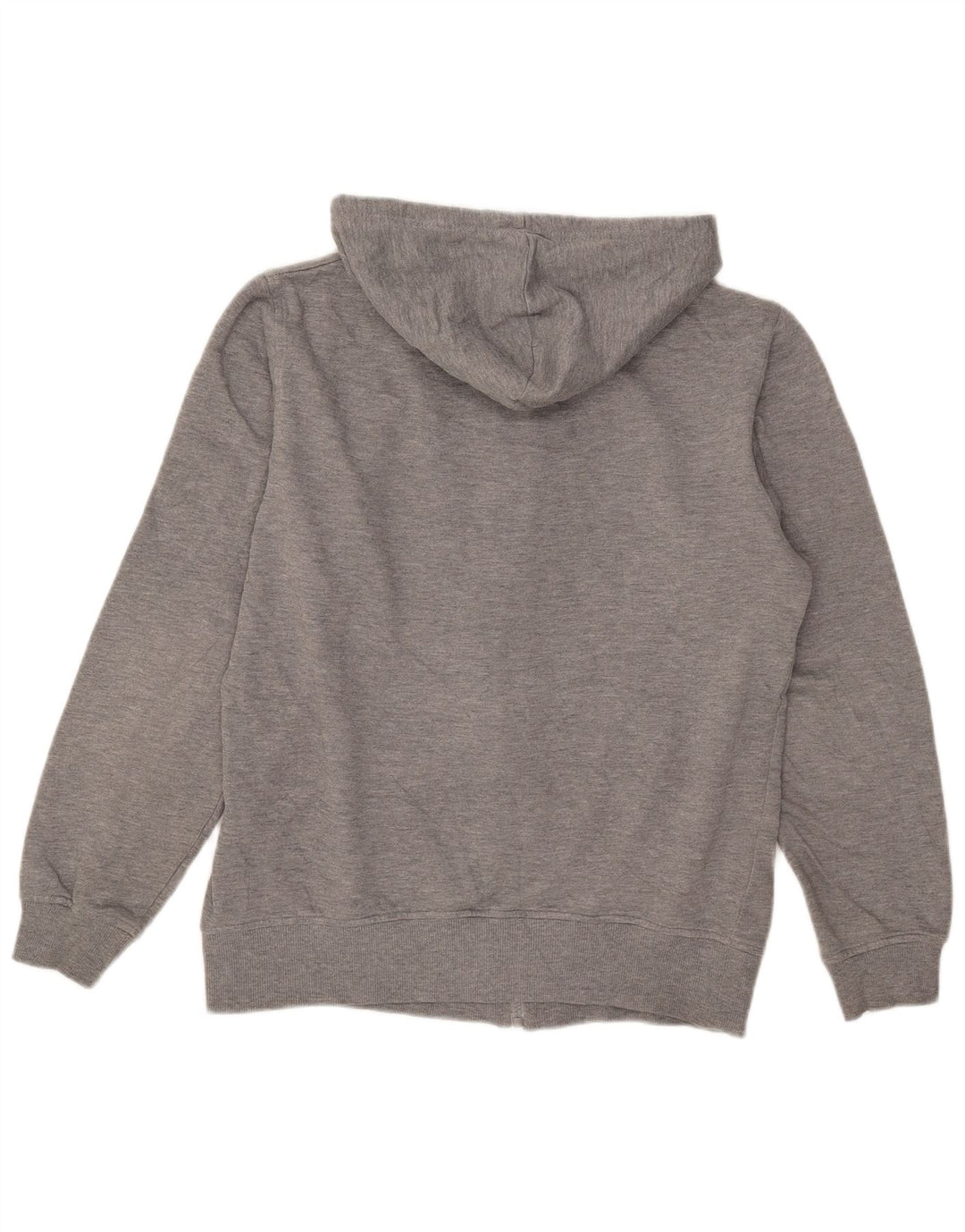 Fila Mens Graphic Zip Hoodie Sweater Small Grey Flecked Polyester